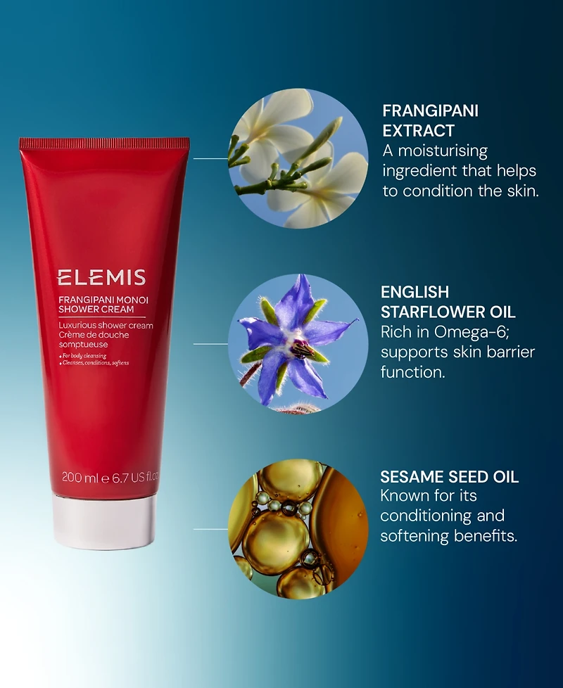 Elemis Frangipani Monoi Shower Cream, 6.7 oz.