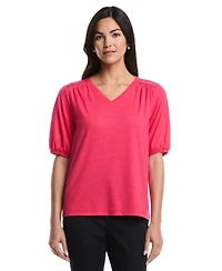 Rafaella Petite Puff-Sleeve Top