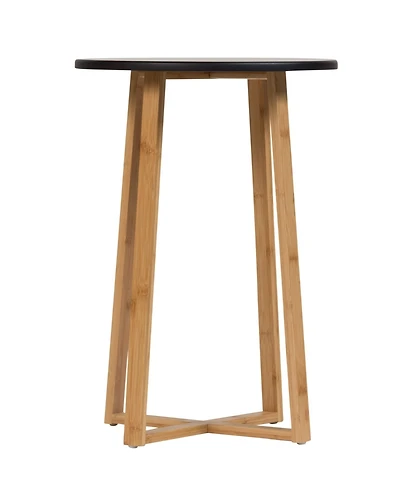 Fairway Avenue Home 23.4" Bamboo Wood Round Plant Display Table
