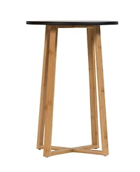 Fairway Avenue Home 23.4" Bamboo Wood Round Plant Display Table