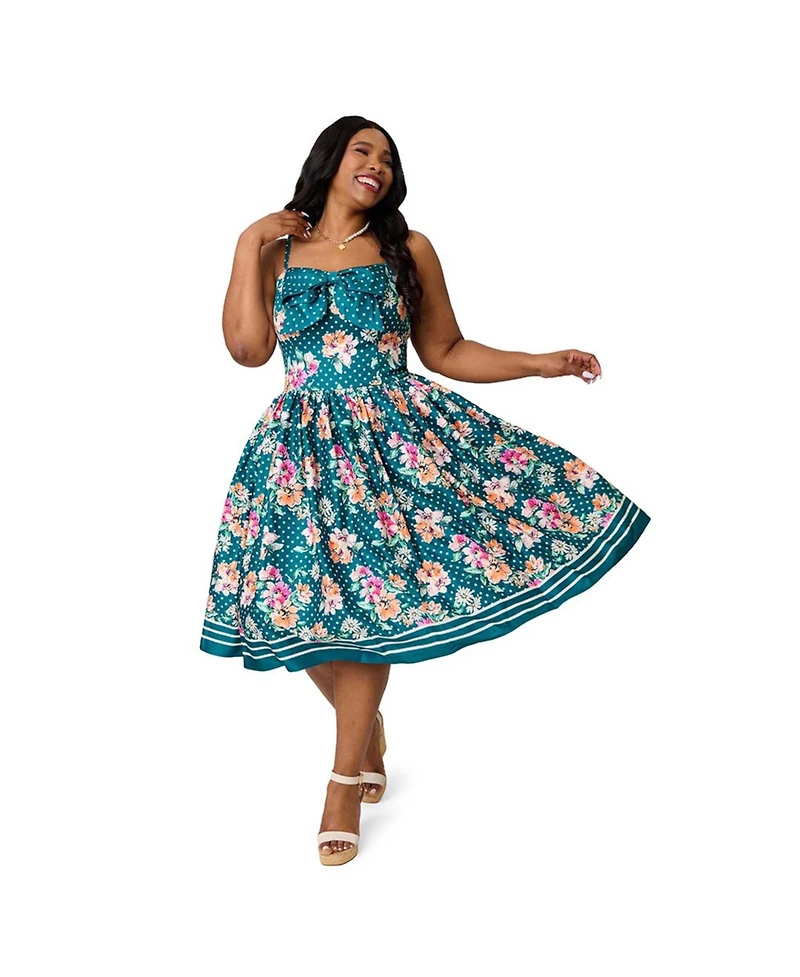 Unique Vintage Plus 1950s Sweetheart Swing Dress