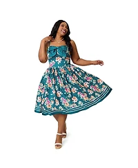 Unique Vintage Plus 1950s Sweetheart Swing Dress