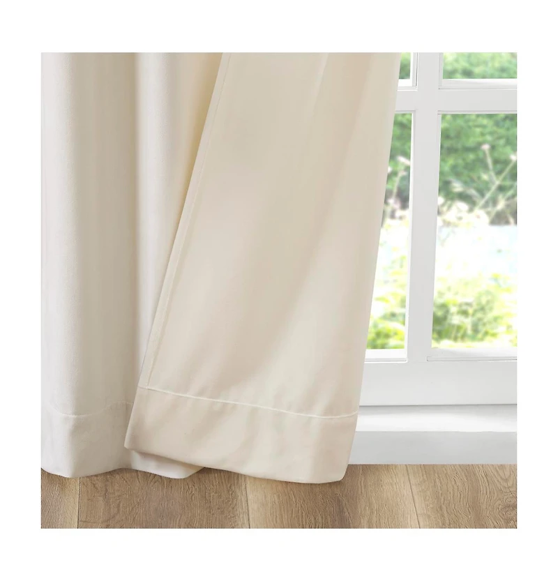 Avobird Room Darkening Metallic Printed Poly Velvet Rod Pocket/Back Tab Window Panel Pair