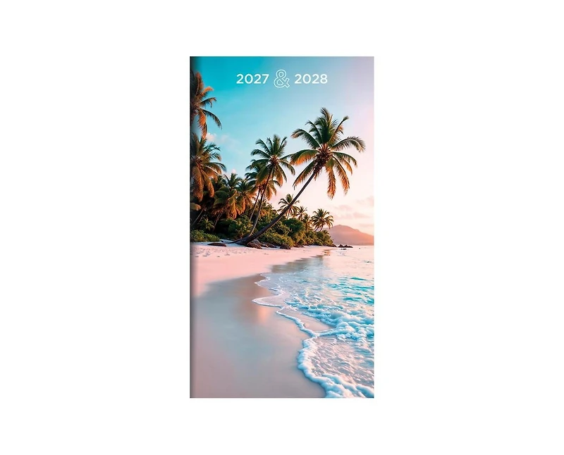 Tf Publishing Paper Goods 2027-2028 Beaches Small Monthly Pocket Planner