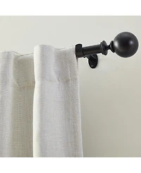 Threadmade Home Cordelia 1-Inch Adjustable Decorative Single Curtain Rod with Globe Ball Finials