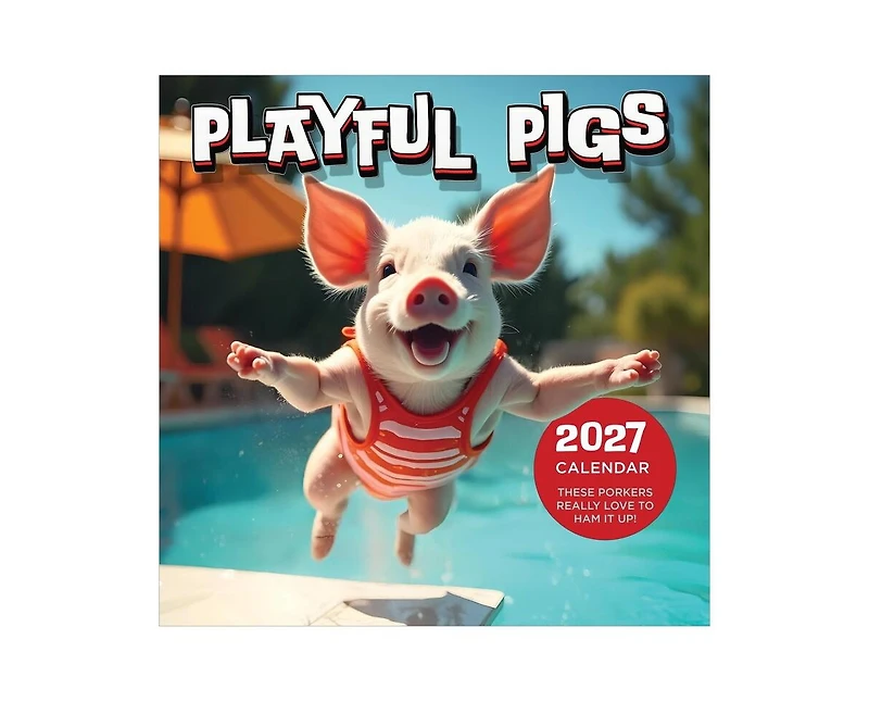 Tf Publishing Paper Goods 2027 Playful Pigs Wall Calendar