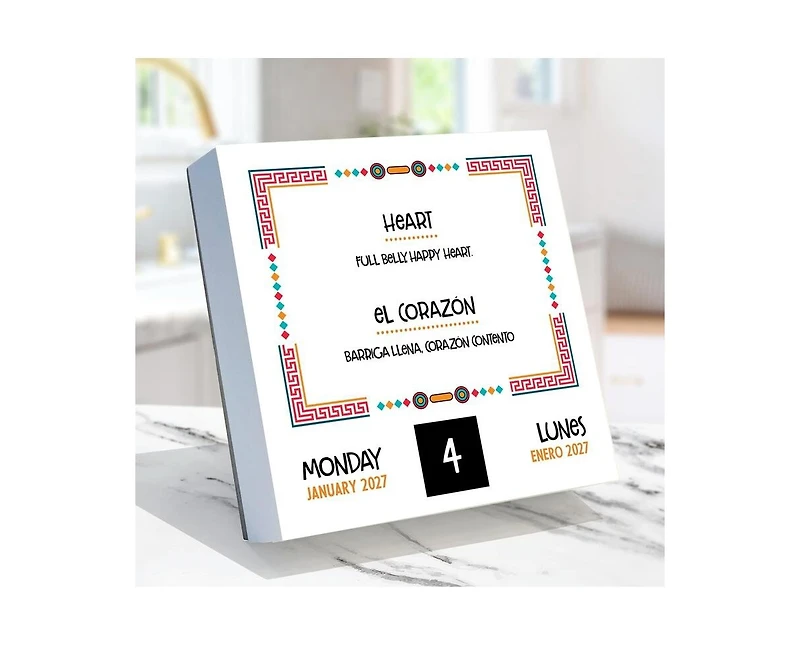Tf Publishing Paper Goods 2027 Spanish Words Daily Desktop Calendar
