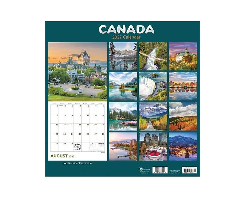 Tf Publishing Paper Goods 2027 Canada Wall Calendar