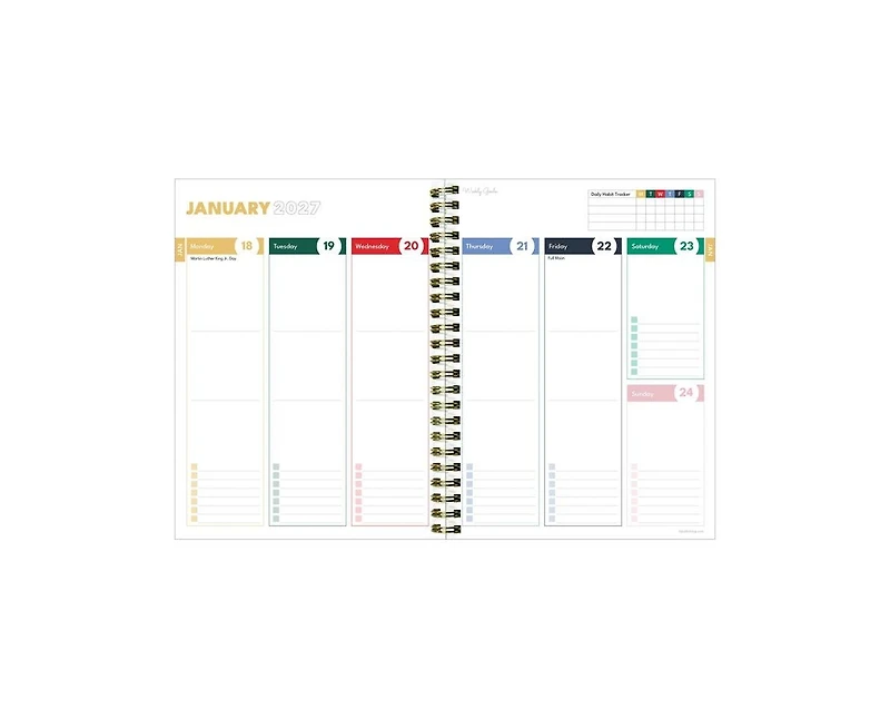 Tf Publishing Paper Goods 2027 Pastel Plaid Medium Weekly Monthly Planner