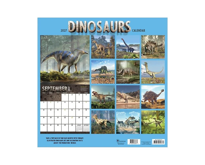 Tf Publishing Paper Goods 2027 Dinosaurs Wall Calendar