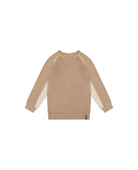 Deux par Little Boys 6-12 Brushed Jersey Top with Raglan Sleeves Taupe