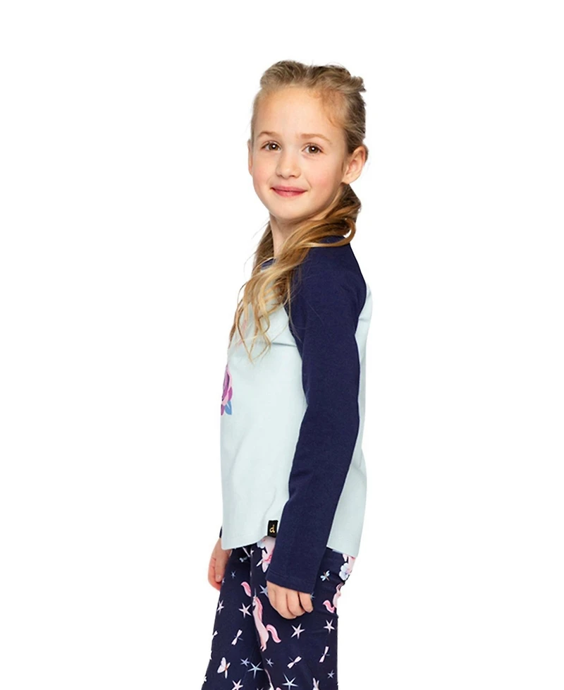 Deux par Little and Big Girl Raglan Cotton T-Shirt