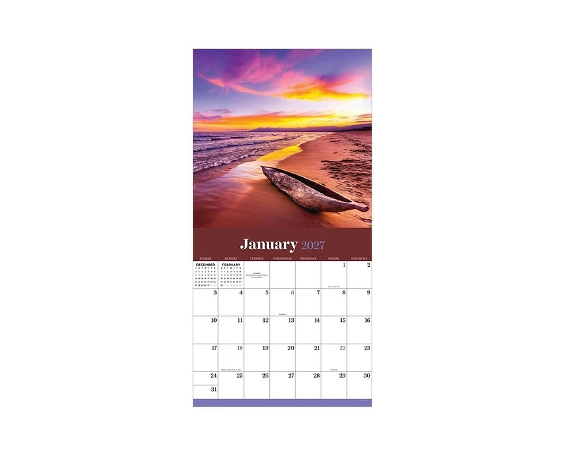 Tf Publishing Paper Goods 2027 Sunsets Wall Calendar