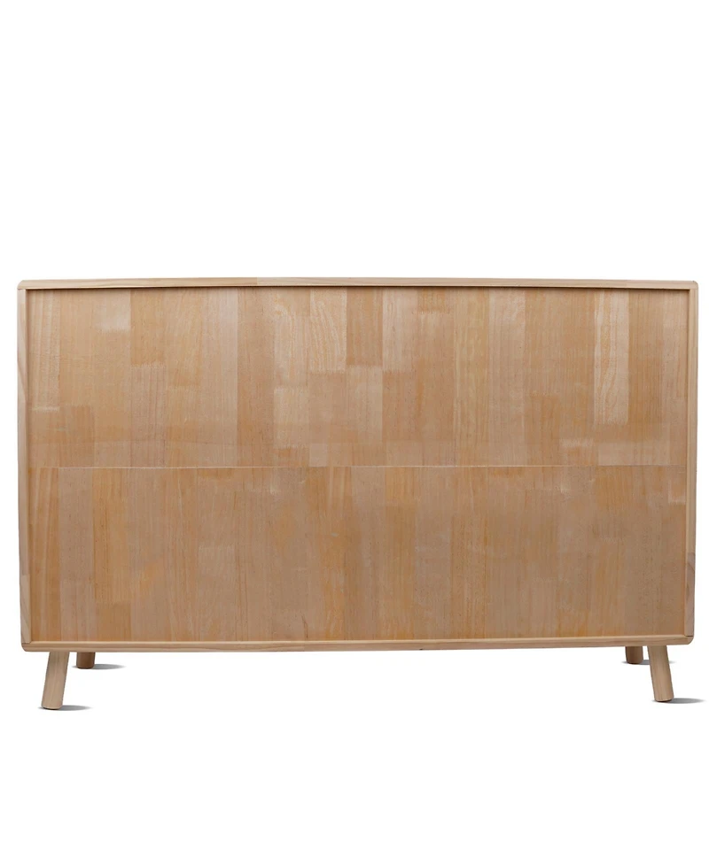 Flynama Solid Pine Storage Cabinet with 7 Compartments Wooden Organizer Shelf