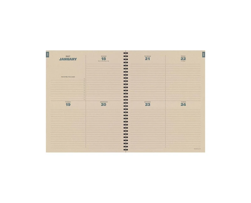 Tf Publishing Paper Goods 2027 Native Twill Large Weekly Monthly Planner