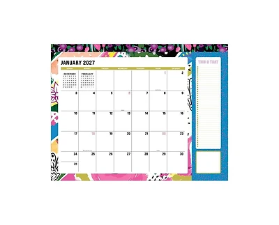 Tf Publishing Paper Goods 2027 Maximal Mirage Desk Pad Monthly Blotter Calendar