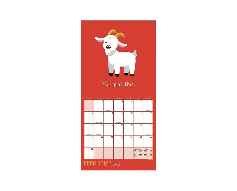 Tf Publishing Paper Goods 2027 Puns of Fun Wall Calendar