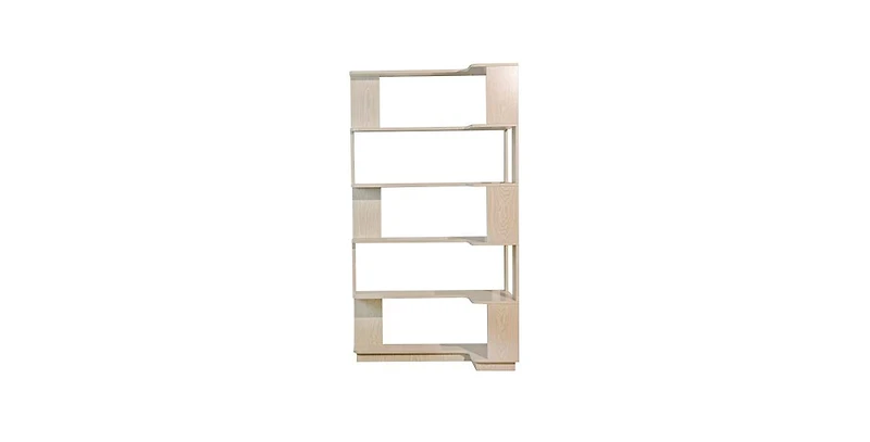 Flynama Corner Bookshelf with Anti-Drop Panel and Open Shelves