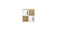 Flynama Nordic Style Wooden Storage Cabinet Sliding Door Design Open Closed Combined Shelf Cabinet for Bedroom Kids Room