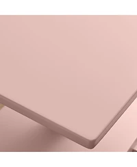 Streamdale Furniture High-Gloss Adjustable Rolling End Table with Charging Station and Storage