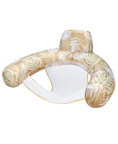 Aofar Inflatable Pool Float Lounge Chair Plant Pattern Water Hammock