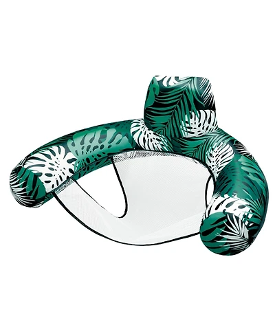 Aofar Inflatable Pool Float Lounge Chair Plant Pattern Water Hammock