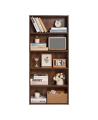 Flynama 53 Inch Narrow 5-Tier Adjustable Shelf Corner Bookshelf