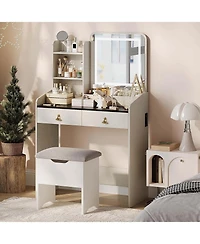 gaomon 2-Drawer Led Vanity Table