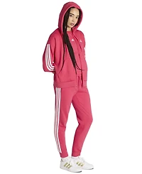 adidas Women's 3-Stripe Fleece Full Zip Hoodie