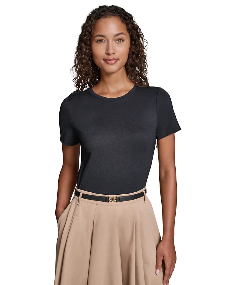 Karl Lagerfeld Paris Women's Belted Jersey Midi Dress