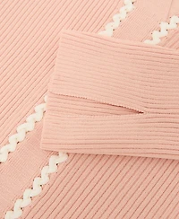 Reiss Women's Craft-Stitch Rib-Knit Sweatshirt