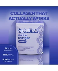 Crushed Tonic Pure Unflavored Marine Collagen Powder Supplement