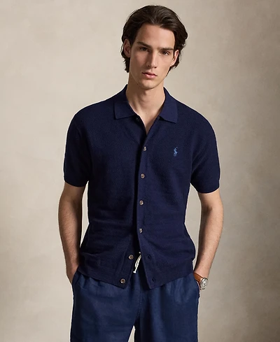 Polo Ralph Lauren Men's Cotton-Linen Short-Sleeve Cardigan Shirt