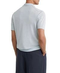 Reiss Men's Duchie Open Collar Merino Wool Polo Shirt