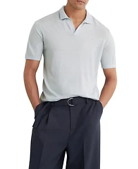 Reiss Men's Duchie Open Collar Merino Wool Polo Shirt