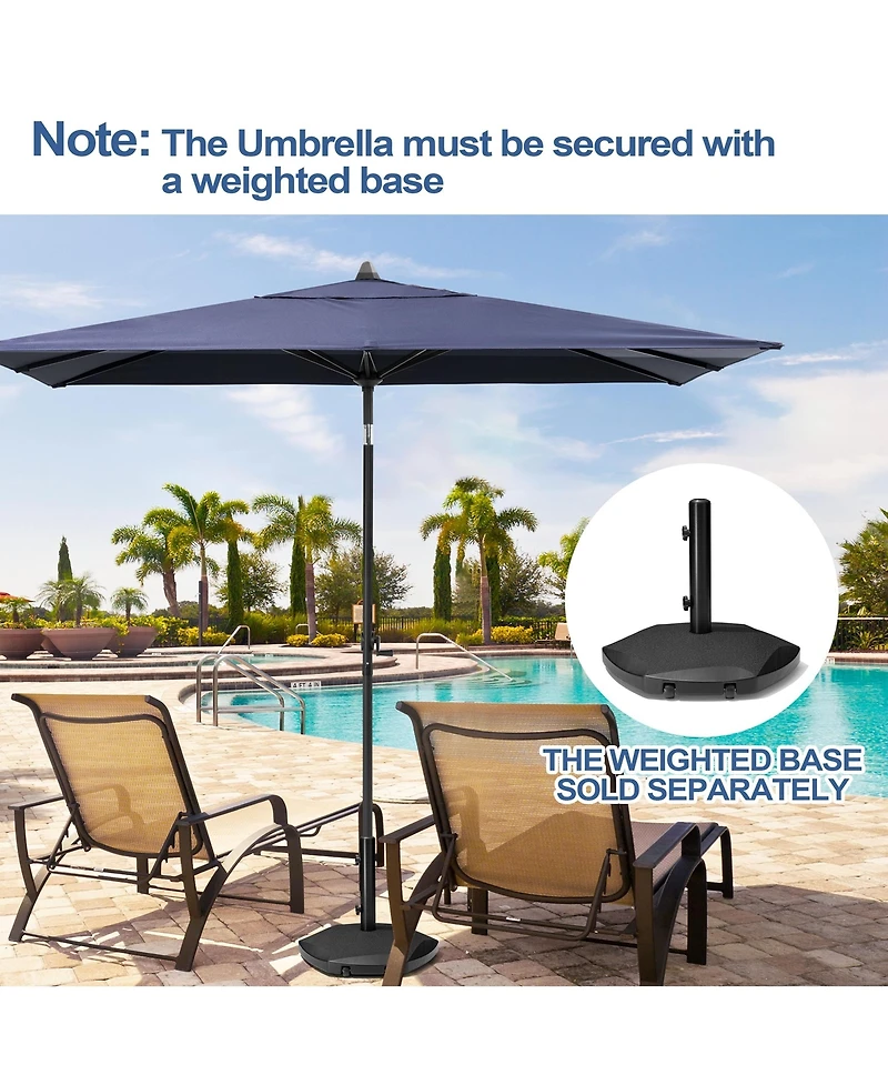 Pellebant Outodoor 9 x 5 Feet Patio Market Umbrella