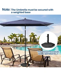 Pellebant Outodoor 9 x 5 Feet Patio Market Umbrella