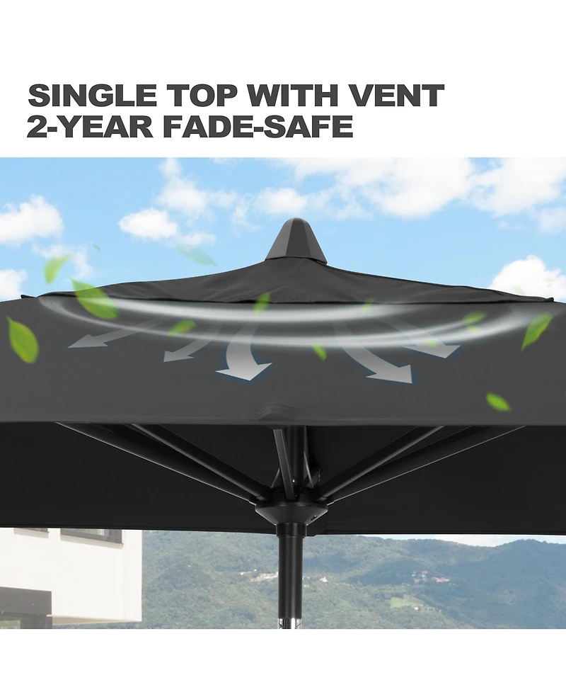 Pellebant Outodoor 9 x 5 Feet Patio Market Umbrella