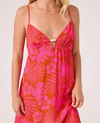 Roxy Women's Sun Chaser V-Neck Swim Cover-Up Dress