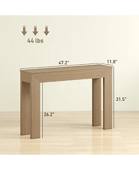 Homcom Console Table Modern, 47" Entryway Table, Natural Wood