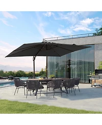 Pellebant Outdoor Patio 9 X 12Feet Aluminum Cantilever Umbrella