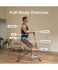 Sunny Health & Fitness Row-n-Ride Squat Machine with Adjustable Resistance and Seating/Handle for Glutes Training, SunnyFit App & 300LB Capacity