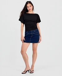 Bar Iii Women's Boat-Neck Flutter-Sleeve Top, Macy's Exclusive