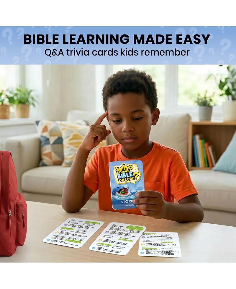 Quokka Trivia Card Games for Family - Bible and Generations Collections with 300 to 900 Questions Game Night Sunday School