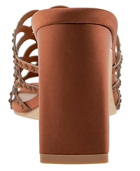 Christian Siriano Women's Francez Scalloped Rhinestone Heeled Sandal