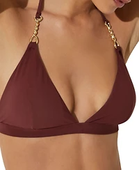 Reiss Women's Ruby Trim Detail Triangle Bikini Top