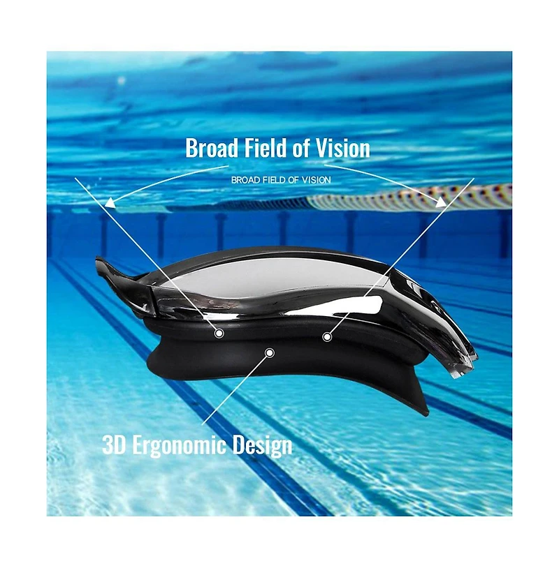 Cowin Swim Goggles Set Anti Fog No Leaking Uv Protection Wide View Hd Pc Mirror