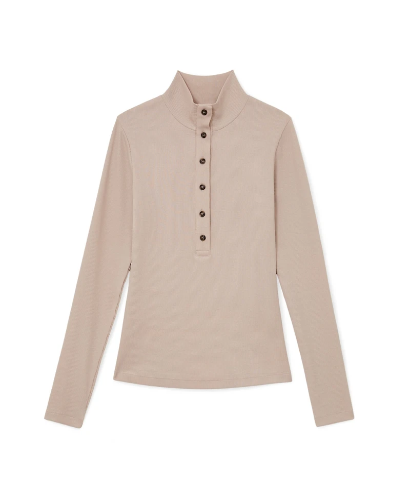 Reiss Women's Ida Button Funnel Top