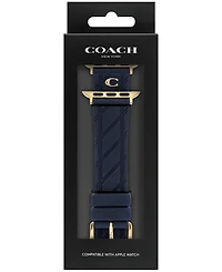 Coach Women's Navy Silicone Apple Watch Strap 38mm, 40mm, 41mm