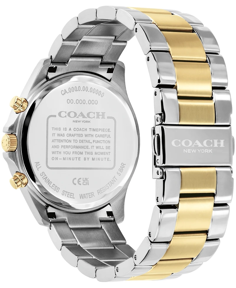 Coach Men's Oliver Two-Tone Stainless Steel Bracelet Watch 41mm